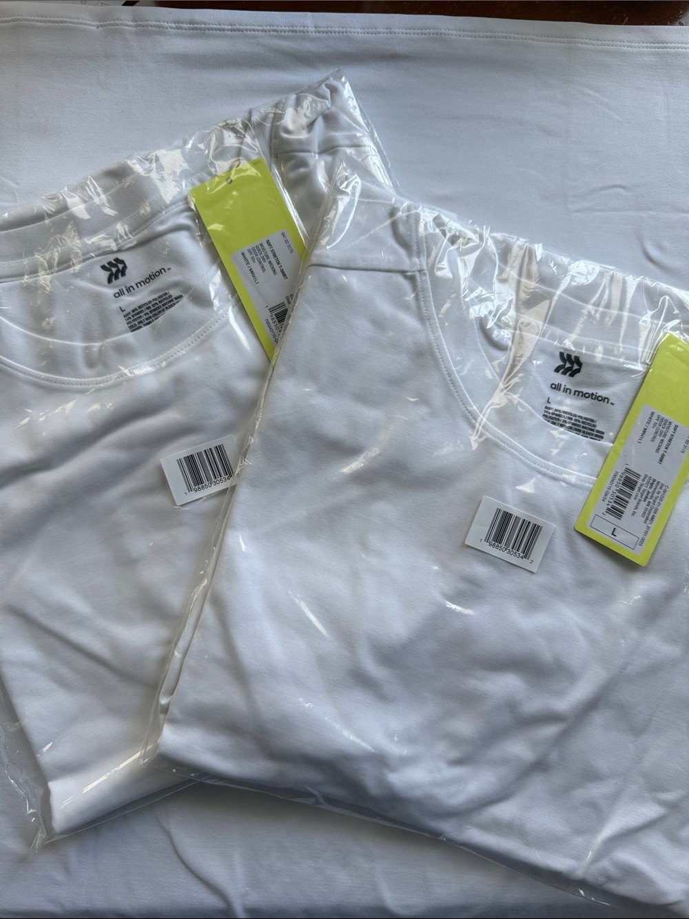 all in motion White Short-Sleeve Men’s Performance Tee, Pack of 2